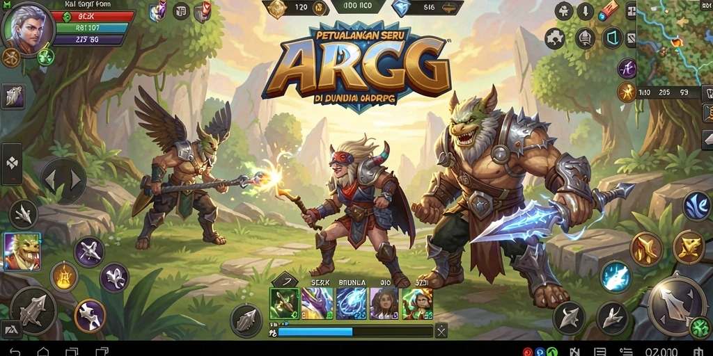 Tampilan gameplay seru dalam dunia petualangan ARPG 8ZK.