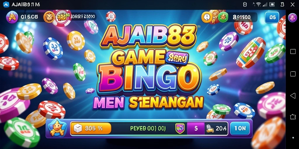 Screenshot gameplay AJAIB88 menunjukkan suasana permainan bingo yang seru.