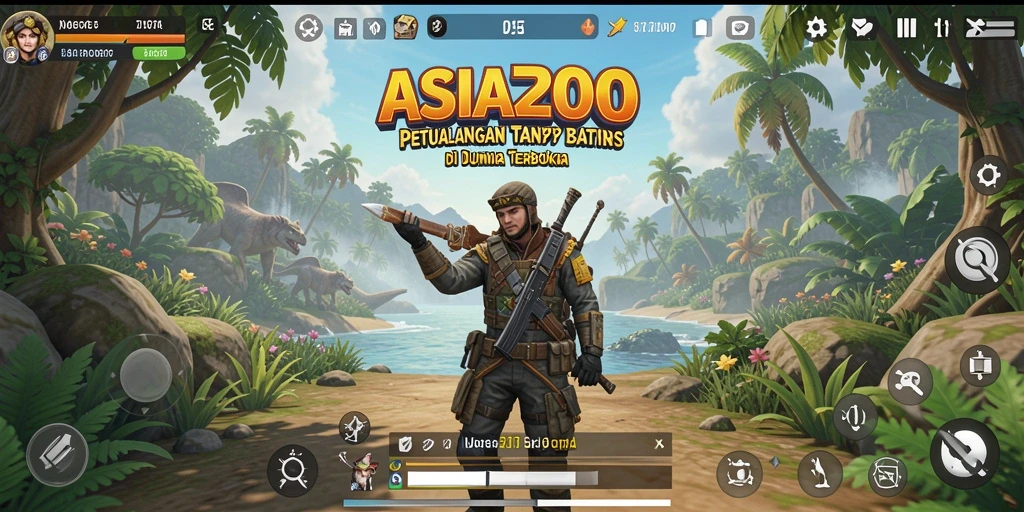 Tampilan mendetail dari gameplay ASIA200 di dunia Open World.
