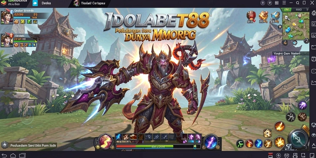 Tampilan gameplay seru dalam dunia fantasi MMORPG.