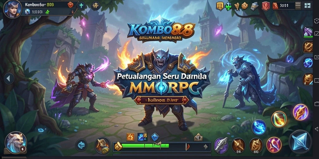 Tangkapan layar gameplay KOMBO88 yang menampilkan aksi seru MMORPG.
