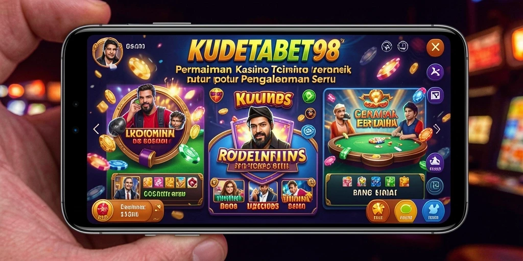 Tampilan utama gameplay KUDETABET98 yang menampilkan suasana kasino yang mendebarkan.