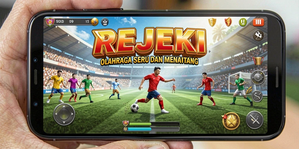 Tampilan gameplay seru dari game olahraga REJEKI.