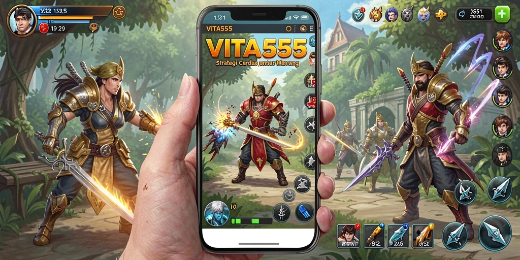 Tampilan gameplay VITA555 yang menegangkan dan strategis.